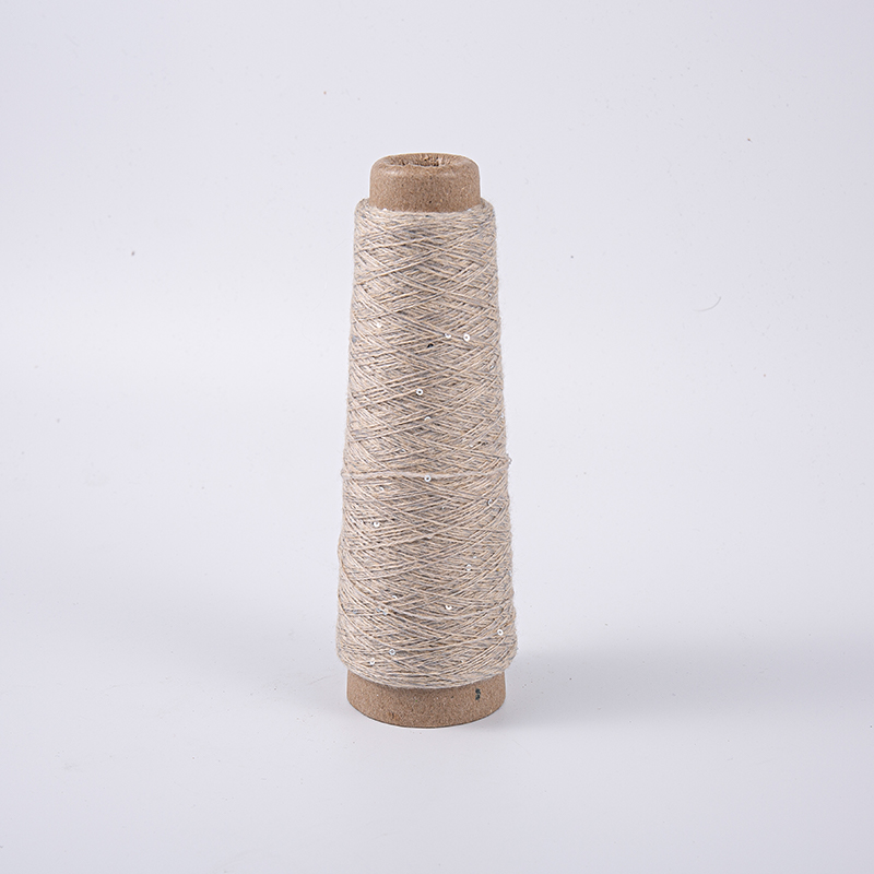 Tvåfärgad blandad polyester paillette garn